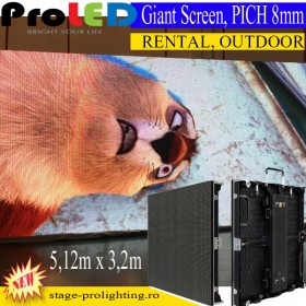 ProLED Outdoor Giant LED Screen, PICH 8mm, Rental
